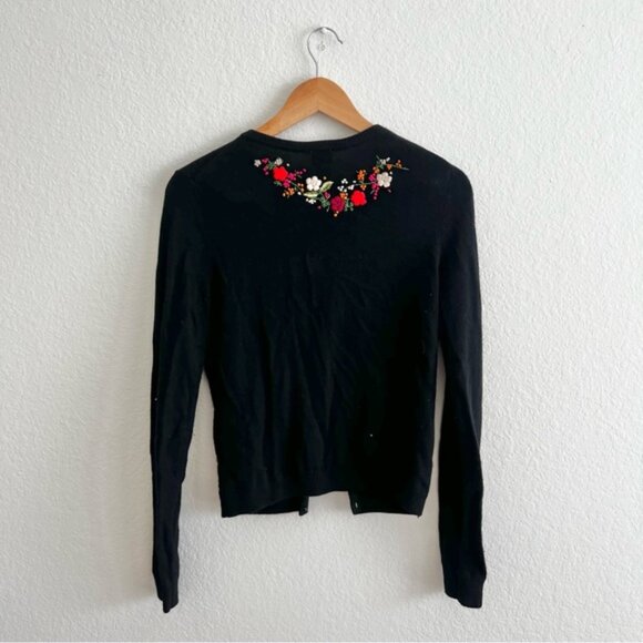 Lucky Brand Vintage Floral Embroidered Cardigan Sz S - Picture 4 of 5